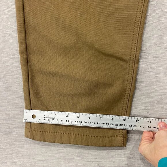 CAT Caterpillar Work Pants Mens 38 x 30 Brown Canvas Fleece Lined Insulated - Picture 11 of 14